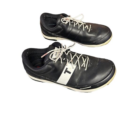 True Linkswear Golf Shoes Mens 9 Black And‎ White Athletic Sport Lace Up - Picture 2 of 8
